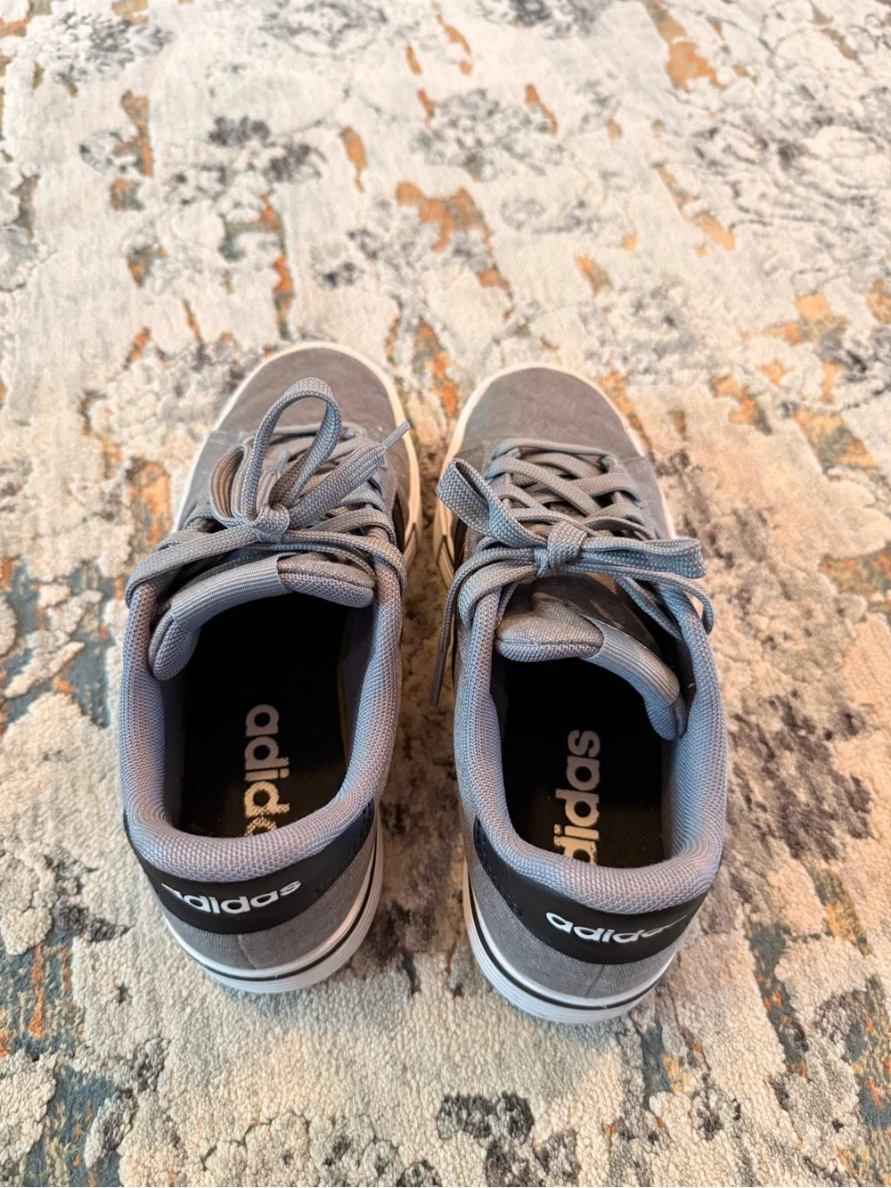 adidas Daily 4.0 Men’s or Women’s Gray Sneakers with Black Stripes